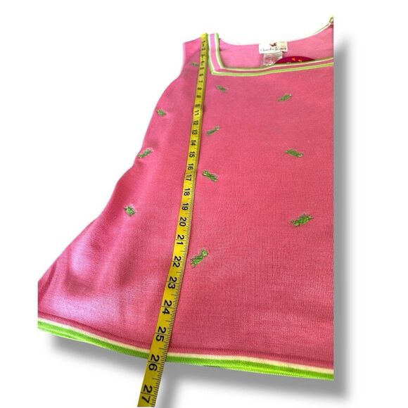 Quacker Factory Silk Blend Grasshopper Print Pink Sleeveless Top NWT Med - Picture 7 of 8